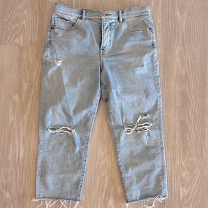 Super High Waited Mom Jeans Lightwash Ankle Pants